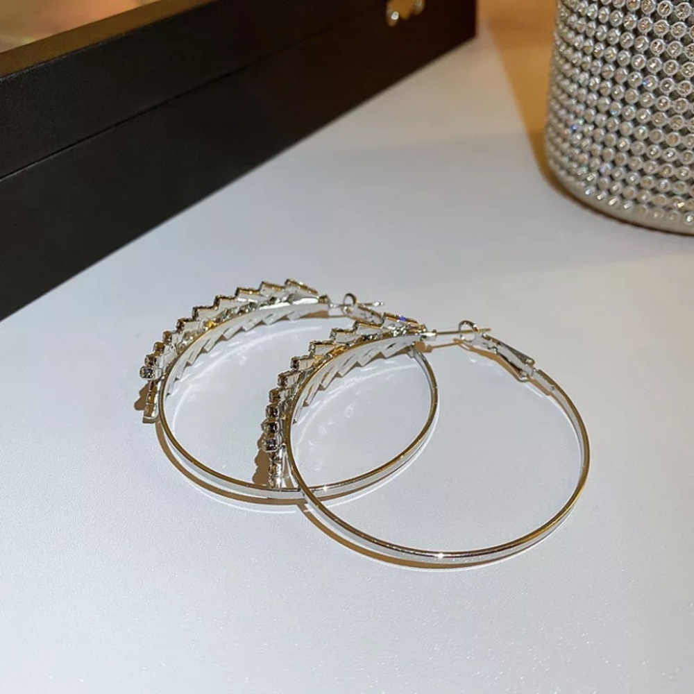 New Sterling silver hoop earrings - Picture 3 of 4